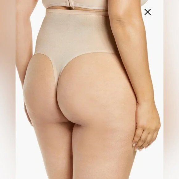 NWT Power Mesh High Waist Thong (Clay) - Picture 3 of 4